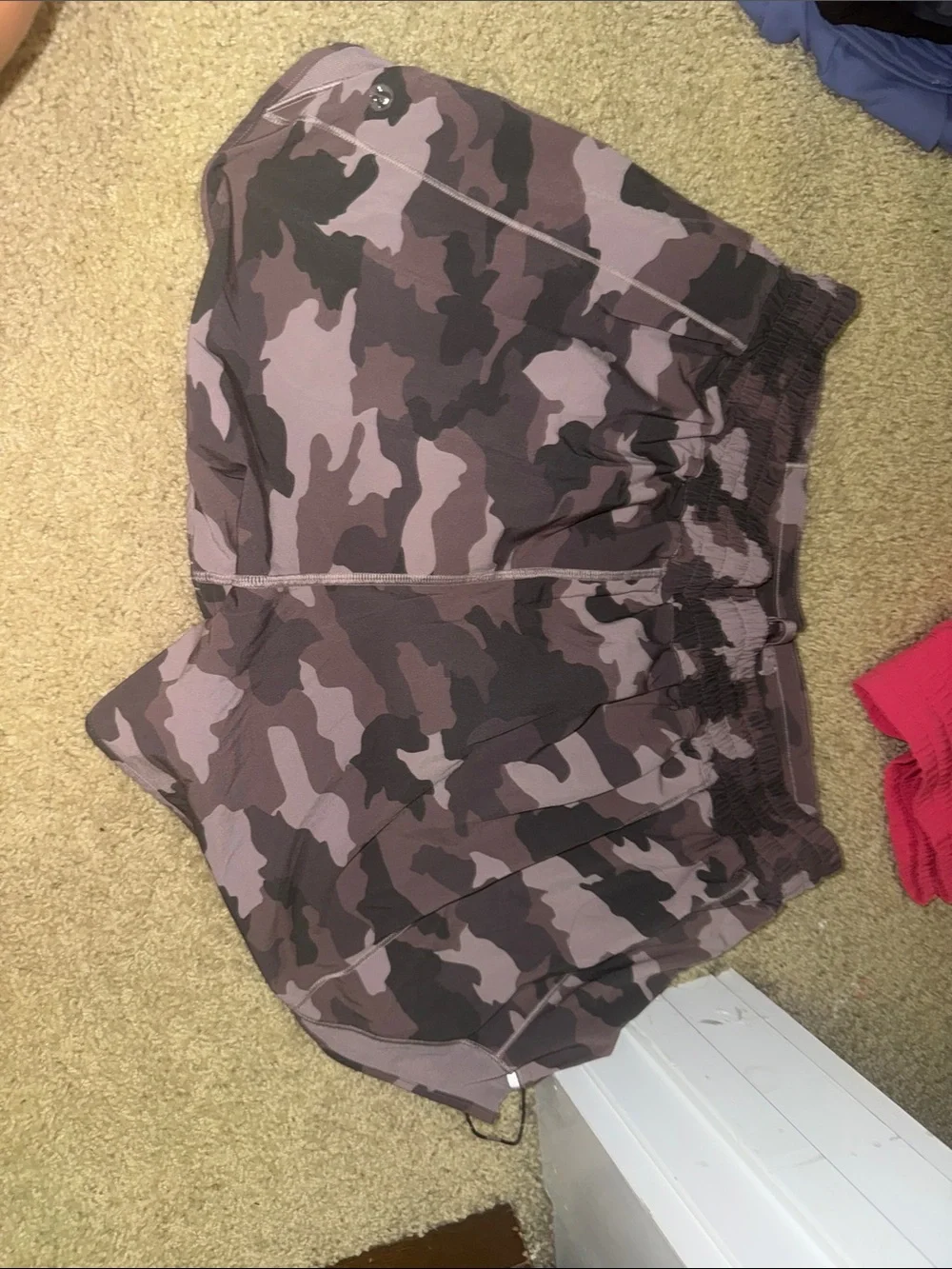 lululemon athletica Camo Shorts in Taupe, Olive, and Dark Brown